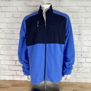 RLX Jacket Men's 2XL Fleece Ralph Lauren Full Zip Golf 3/15 TNL Blue NWT